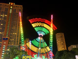 Amusement Park at Night, Surfers Paradise, Gold Coast, Queensland, Australia Photographic Print by David Wall