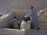 Workers Excavating Rubble with Rubber Buckets, Valley of the Kings, Luxor, Egypt Photographic Print by Cindy Miller Hopkins