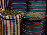 Fresh Spices in Textile Containers in the Khan al-Khalili Bazaar, Cairo, Egypt Photographic Print by Cindy Miller Hopkins