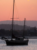 Sunset and Yachts, The Broadwater, Gold Coast, Queensland, Australia Photographic Print by David Wall