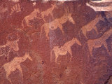 Pictograph, Engravings from Stone Age Culture, Twyfelfonstein Region, Namibia Photographic Print by Art Wolfe