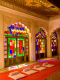 Stained Glass Windows of Fort Palace, Jodhpur at Fort Mehrangarh, Rajasthan, India Photographic Print by Bill Bachmann