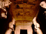 Tomb of Ramses II with Original Paint and Stone Statues, Abu Simbel, Egypt Photographic Print by Cindy Miller Hopkins