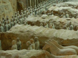Terra Cotta Warriors and Horses Dig, Xi'an, Shaanxi Province, China Photographic Print by Pete Oxford