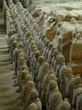 Terra Cotta Warriors and Horses Dig, Xi'an, Shaanxi Province, China Photographic Print by Pete Oxford