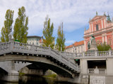 Triple Bridge by Joze Plecnik off Preseren Square, Ljubljana, Slovenia Photographic Print by Lisa S. Engelbrecht