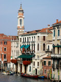 Boats Moored along Grand Canal, Venice, Italy Photographic Print by Lisa S. Engelbrecht