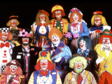 Group Portrait of Clowns Photographic Print by Bill Bachmann