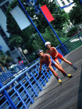 Young Women Rollerblading Outdoors Photographic Print by Bill Bachmann Young Women Rollerblading Outdoors Photographic Print by Bill Bachmann