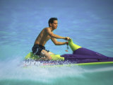 Man Riding Jet-Ski Photographic Print by Bill Bachmann