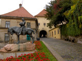 Bronze Statue of St. George, Stone Gate, Zagreb, Croatia Photographic Print by Lisa S. Engelbrecht