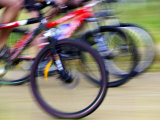 Mountain Bike Race, Bannockburn, near Cromwell, Central Otago, South Island, New Zealand Photographic Print by David Wall