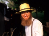 Man with Hat in Intercourse, Amish Country, Pennsylvania, USA Photographic Print by Bill Bachmann