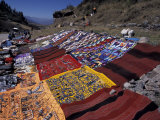 Textiles For Sale near Incan Site, Tambomachay, Peru Fotoprint van Cindy Miller Hopkins