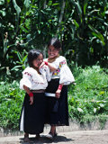 Back-strap Weaving, Ecuador Fotografie-Druck von Charles Sleicher