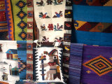 Artwork on Rugs, Oaxaca, Mexico Fotoprint van Bill Bachmann