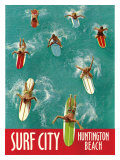 Surf City, Huntington Beach reproduction procédé giclée