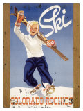 Ski Colorado Rockies Giclee Print