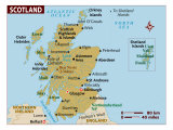 Map of Scotland, United Kingdom, Europe Fotografie-Druck
