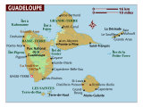 Map of Guadeloupe, Caribbean Photographie