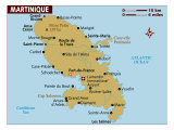 Map of Martinique, Photographic Print