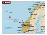 Map of Norway, Europe Photographic Print