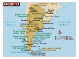 Map of Argentina, South America Photographic Print