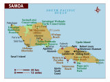 Map of Samoa, Pacific Photographic Print