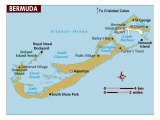Map of Bermuda, Photographic Print