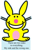 Happy Bunny - Two Sides Stand Up