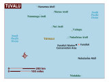 Map of Tuvalu, Pacific Photographic Print