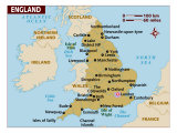 Map of England, United Kingdom, Europe Fotografie-Druck