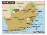 Map of South Africa, Africa Photographic Print