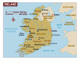 Map of Ireland, Europe Photographic Print