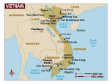 Map of Vietnam, South-East Asia Photographic Print