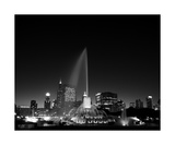 Chicagos Buckingham Fountain, Black & White Photographic Print by Steve Gadomski