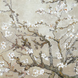 Branches d'amandier en fleurs, Saint-Rémy, vers 1890 (brun roux) Posters par Vincent van Gogh