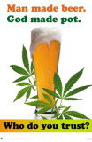 Man Made Beer, God Made Pot Posters