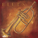 Blues Poster von Hakimipour-Ritter 