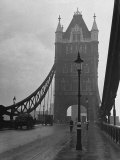Light Traffic across Tower Bridge on an Overcast Day Photographic Print by Carl Mydans Light Traffic across Tower Bridge on an Overcast Day Photographic Print by Carl Mydans