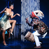 Katherine Dunham with Drummer, Ladji Camara During Sequence in Dance Revue Katherine Dunham with Drummer, Ladji Camara During Sequence in Dance Revue