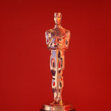 Oscar Statuette at Academy Awards Theater, Hollywood Lámina fotográfica por Bill Eppridge