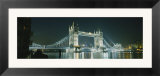 Bridge Lit Up at Night, Tower Bridge, London, England Poster par Panoramic Images 