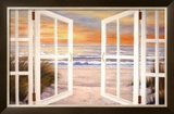 Sunset Beach Poster by Diane Romanello