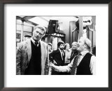 John Wayne Joking with Richard Attenborough after a Punch in Their Mock-Fight Scene, July 1974 プリント