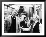 John Wayne Joking with Richard Attenborough after a Punch in Their Mock-Fight Scene, July 1974 ポスター