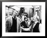 John Wayne Joking with Richard Attenborough after a Punch in Their Mock-Fight Scene, July 1974 ポスター