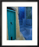 Painted Stepped Alley and Green Wooden Door,Pothia, Kalymnos, Greece Kunstdrucke von Jeffrey Becom