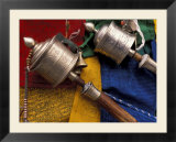 Prayer Wheels and Flags, Lhasa, Tibet Art by Keren Su