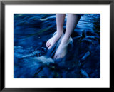A close view of feet in river water Prints by Heather Perry